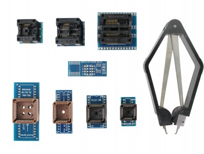 Kit de Adaptadores SOP8, SOP16 e PLCC para Gravador de Bios Eeprom EZP2010 + Extrator - Kit com 9 Unidades - Imagem 1