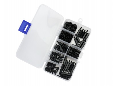 Kit de Espaçadores Metálicos, Parafusos e Porcas M2.5 + Case - 180 Unidades - Imagem 1