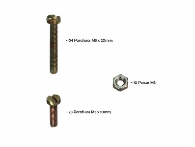 KIT DE PARAFUSOS DE FENDA E PORCAS - 37 UNIDADES - Imagem 3