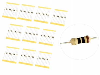 RESISTOR 10R 1/4W - KIT COM 100 UNIDADES - Imagem 1