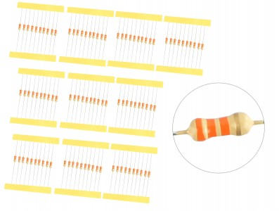 RESISTOR 33K 1/4W - KIT COM 100 UNIDADES - Imagem 1