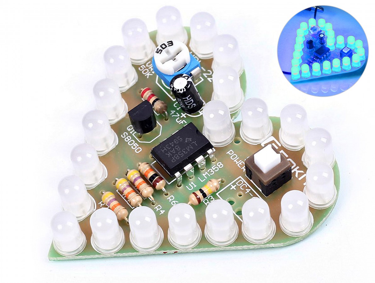 Clássico PCB Kits de solda eletrônicos com caixa de acrílico, DIY
