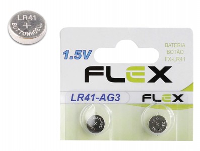 Bateria LR41 AG3 1,5V / Pilha LR41 Flex - Kit com 2 Unidades - Imagem 3