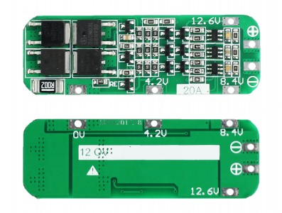 Placa de Proteção para Bateria 18650 3S 20A 12V HX-3S-FL20 - Imagem 3