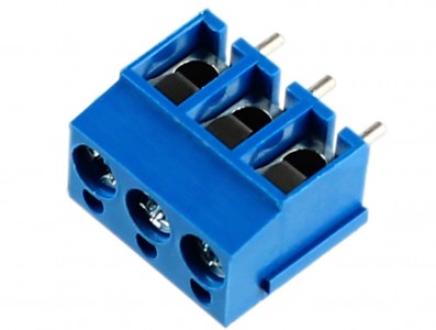 Conector Borne 12mm 3 vias azul  - Imagem 1