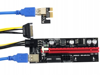 Cabo Riser Usb 3.0 009S Extensor PCI Express com Capacitores para Mineradora - Imagem 2