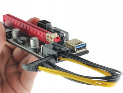 Cabo Riser Usb 3.0 009S Extensor PCI Express com Capacitores para Mineradora - Imagem 4