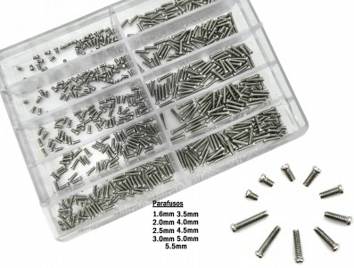 Kit Mini Parafusos M1.2 1.6mm a 5.5mm com 350 Peças para Conserto de Relógios, Óculos e Projetos - Imagem 3