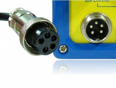 Ferro de solda para Estação de Solda - Conector fêmea 5 pinos - Azul e Amarelo - Imagem 3