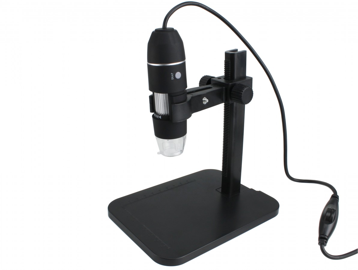 Microscópio Digital USB 1000X + Suporte C/ Ajuste de Altura -Usinainfo