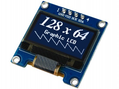 Display OLED 0.96" I2C 128x64 Branco para Arduino - Imagem 1