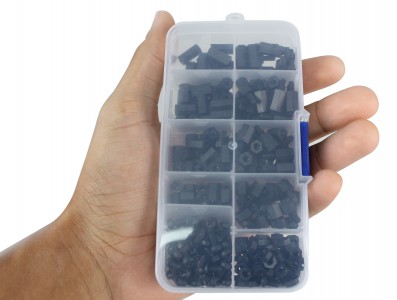 Kit de Espaçadores Plásticos em Nylon, Parafusos e Porcas M3 + Case - 300 Unidades - Imagem 4