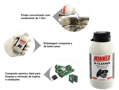 M-Cleaner / Solução Química Concentrada para Cuba de Ultrassom - Rende 1L - Imagem 4