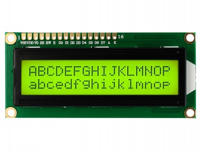 Display LCD 16x2 com fundo verde - Imagem 1