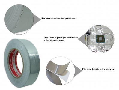 Fita alumínio para retrabalho em PCI’s - 30mm - Imagem 4