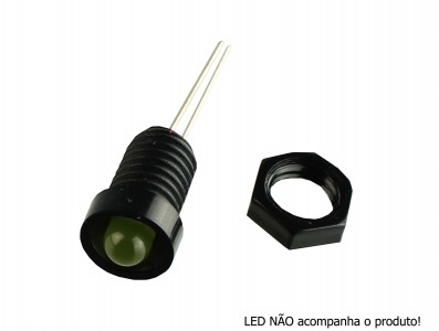 Suporte para LED 5mm Preto com Rosca - Kit com 5 Unidades - Imagem 2