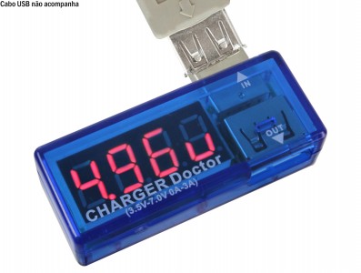 Testador de Portas USB Portátil / Amperímetro e Voltímetro USB Charger Doctor - Imagem 1