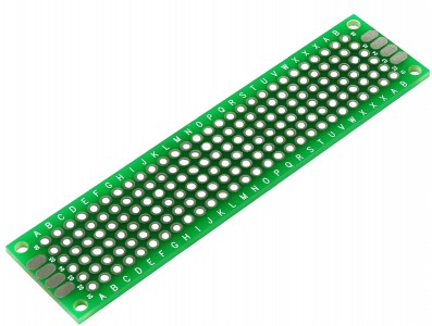 PCI / Placa de Circuito Impresso Ilhada 168 furos 2x8cm - Imagem 1