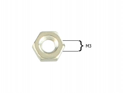 Porca M3 x 2,4mm Metálica - Kit com 10 unidades - Imagem 3