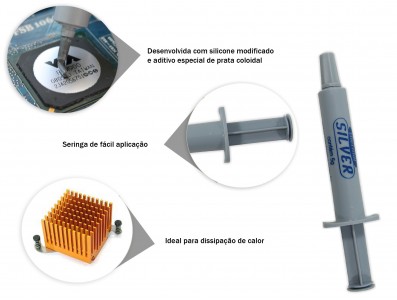 Pasta termica de alta condutividade - Implastec 5G - COM PRATA - Imagem 4