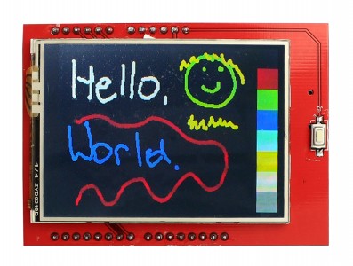 TFT LCD 2.4” Shield Arduino Touch Screen com Slot SD - Imagem 1