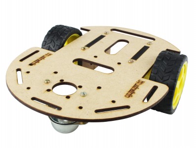 Carrinho Arduino / Carro Robô 2WD MDF 3mm - Kit Chassi Usinainfo - Imagem 1