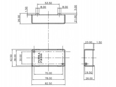 Caixa Patola / Case para Montagem 29 x 42 x 82 mm - PB-080 - Imagem 5