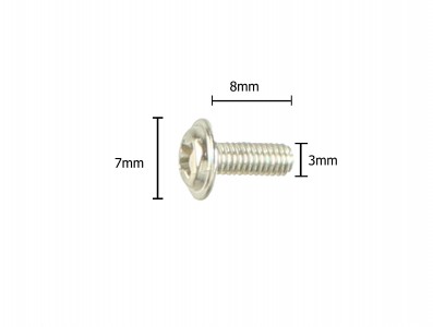 Parafuso M3 x 8mm Metálico - Kit com 10 unidades - Imagem 3