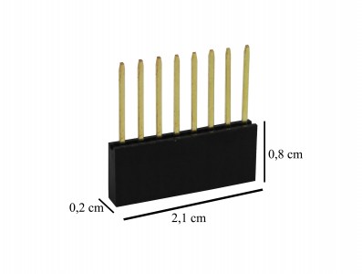 Barra de 8 pinos fêmea conectores empilhável para Arduino - Imagem 4