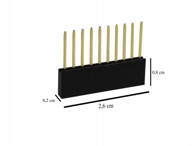 Barra de 10 pinos fêmea conectores empilhável para Arduino - Imagem 3