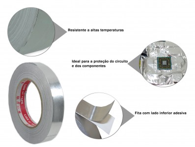Fita alumínio para retrabalho em PCI’s - 20mm - Imagem 4