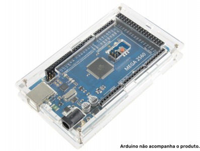 Case para Arduino Mega com Parafusos em Acrílico Transparente - Imagem 1