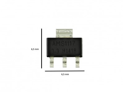 Regulador de Tensão SMD AMS1117 3,3V para Projetos - Imagem 2