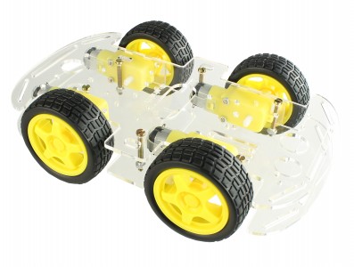 Carrinho Robô 4WD 200RPM para Arduino em Acrílico 2,5mm - Kit Chassi - Imagem 2