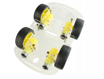 Carrinho Robô 4WD 200RPM para Arduino em Acrílico 2,5mm - Kit Chassi - Imagem 4