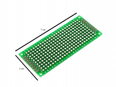 PCI / Placa de Circuito Impresso Ilhada 240 furos 3x7 - Imagem 2