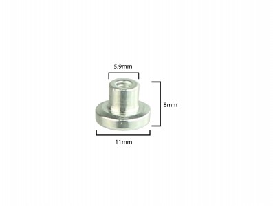 Base Magnetizada 8mm para PCI + Parafuso M3x4mm - Kit com 4 unidades - Imagem 3