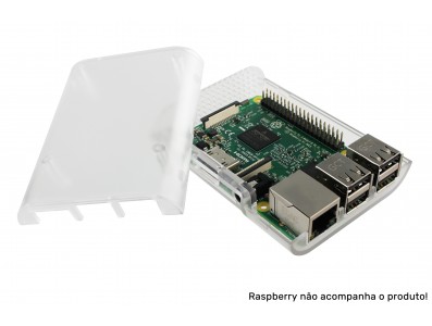 Case para Raspberry Pi 3 / Pi 2 e B+ CS10 em ABS Incolor - Imagem 3