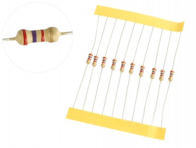 Resistor 2K7 1/4W - Kit com 10 unidades - Imagem 1