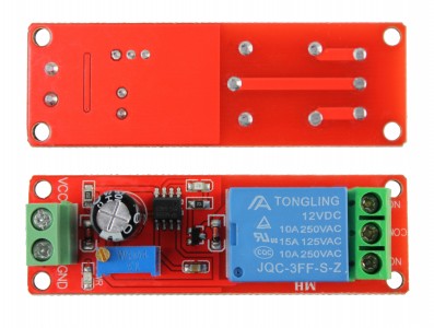 Relé de Atraso 12V (0 a 10s) NE555 AC/DC - Imagem 3