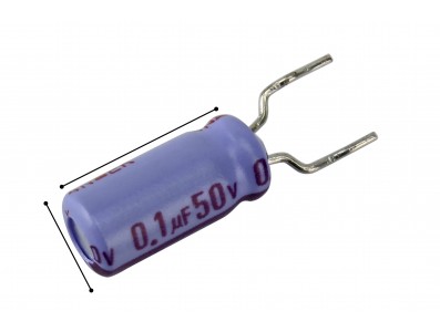 Capacitor Eletrolítico 0,1uF 50V para Projetos - Kit com 10 unidades - Imagem 2