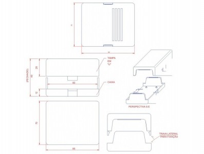 Caixa Patola / Case para Montagem 40 x 72 x 86 mm - PB-201/2 - Imagem 5