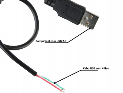 Cabo USB Macho Com 4 Fios DIY - Imagem 3