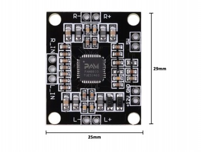 Mini Amplificador de Som SMD PAM8610 Estéreo 2 Canais 15W + 15W - Imagem 3