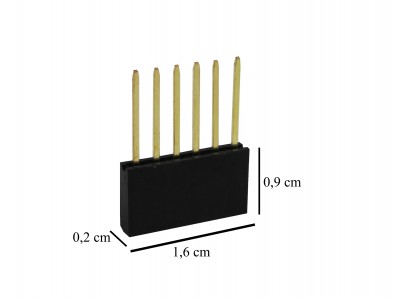 Barra de 6 pinos fêmea conectores empilhável para Arduino - Imagem 4