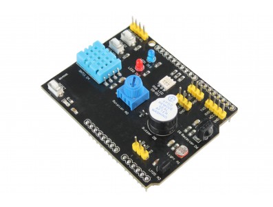 Shield Arduino Multifunções K596 com DHT11, LM35, Receptor IR, LDR, LEDs, Buzzer e Outros - Imagem 2