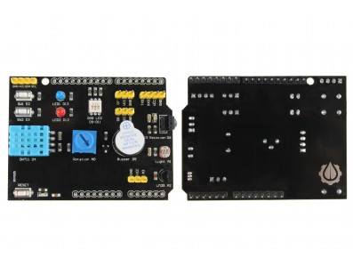 Shield Arduino Multifunções K596 com DHT11, LM35, Receptor IR, LDR, LEDs, Buzzer e Outros - Imagem 3