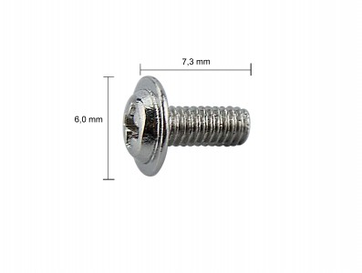 Mini Parafuso M2.5 x 6mm Metálico - Kit com 10 unidades - Imagem 3