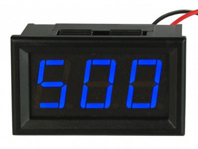 Voltímetro Digital 3 Dígitos LED AC 500V - Azul - Imagem 1