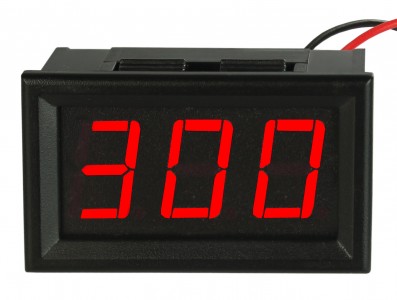 Voltímetro Digital 3 Dígitos LED AC 300V - Vermelho - Imagem 1